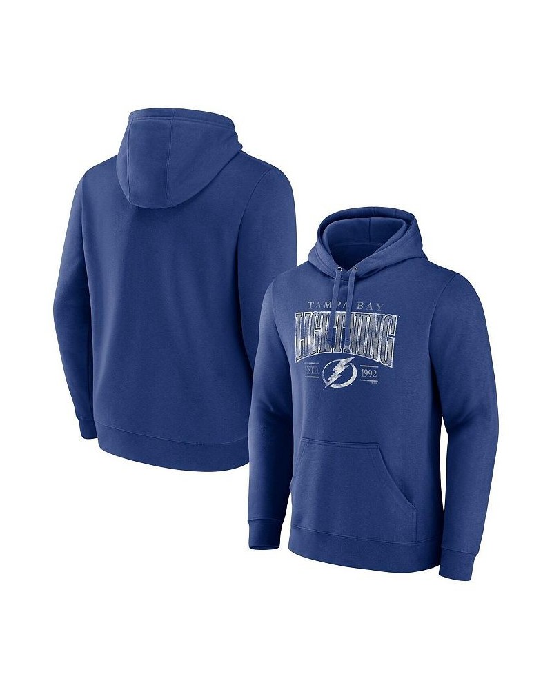 Men's Branded Blue Tampa Bay Lightning Dynasty Pullover Hoodie $30.15 Sweatshirt