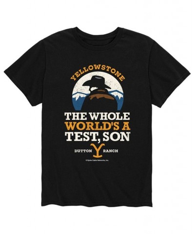 Men's Yellowstone Whole World T-shirt Black $19.94 T-Shirts