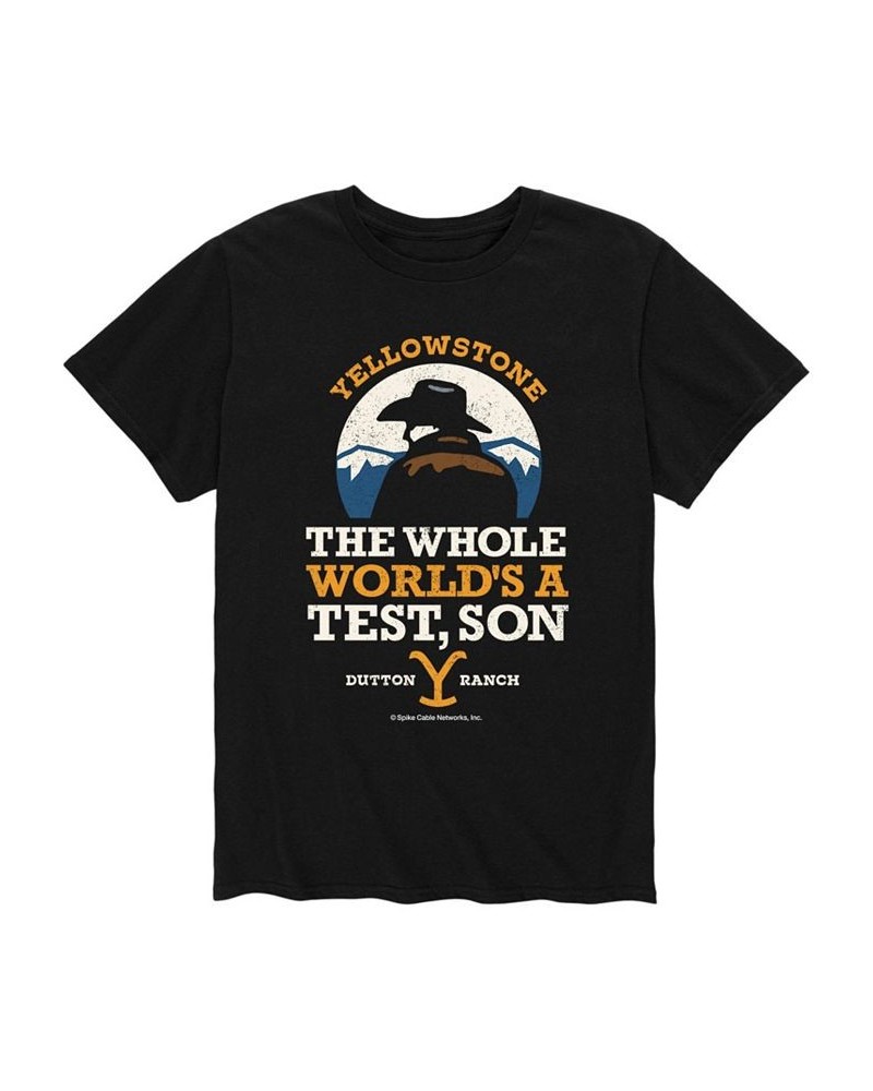 Men's Yellowstone Whole World T-shirt Black $19.94 T-Shirts