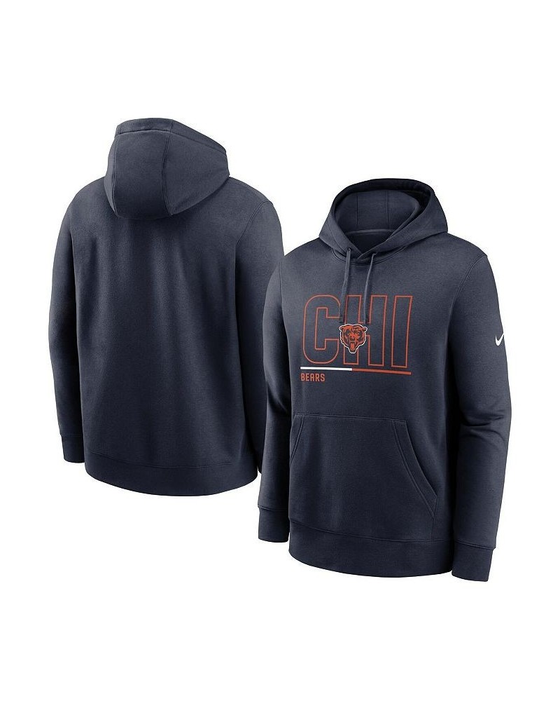 Men's Navy Chicago Bears City Code Club Fleece Pullover Hoodie $37.40 Sweatshirt