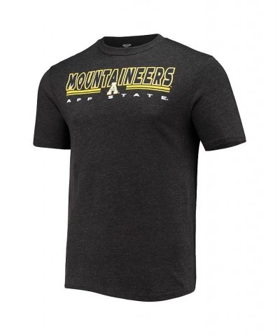 Men's Heathered Charcoal and Black Appalachian State Mountaineers Meter T-shirt and Pants Sleep Set $32.90 Pajama