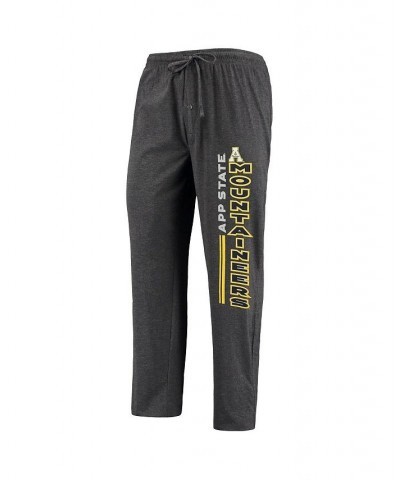 Men's Heathered Charcoal and Black Appalachian State Mountaineers Meter T-shirt and Pants Sleep Set $32.90 Pajama