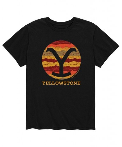 Men's Yellowstone Y Fill T-shirt Black $19.59 T-Shirts