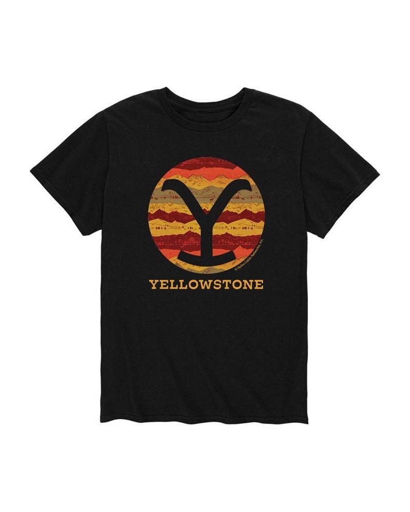 Men's Yellowstone Y Fill T-shirt Black $19.59 T-Shirts