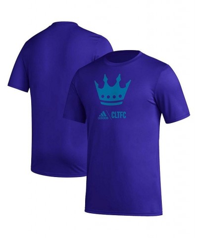 Men's Purple Charlotte FC Icon T-shirt $26.99 T-Shirts