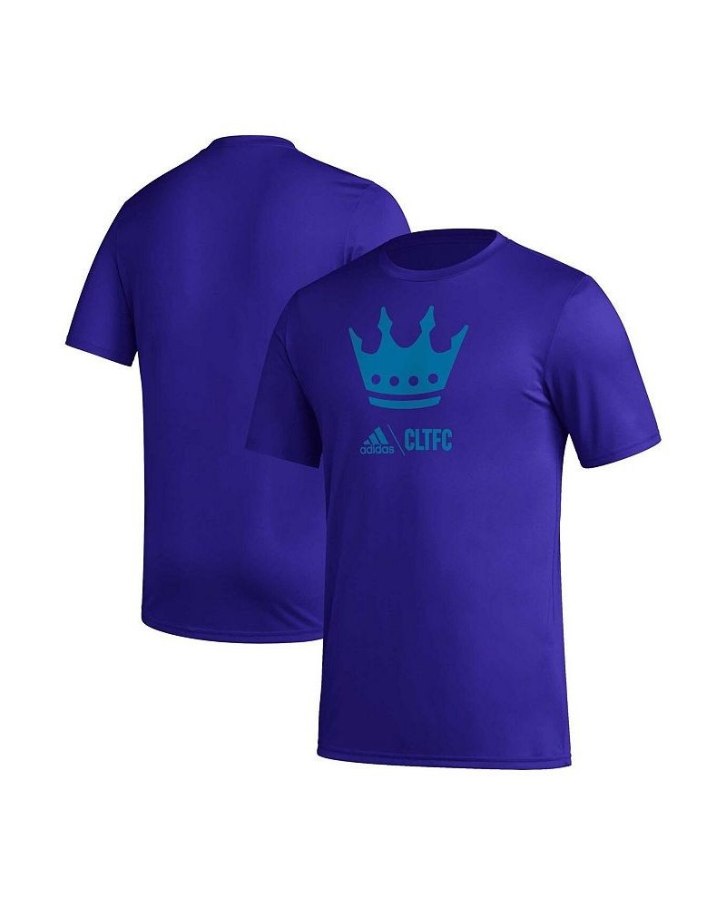 Men's Purple Charlotte FC Icon T-shirt $26.99 T-Shirts