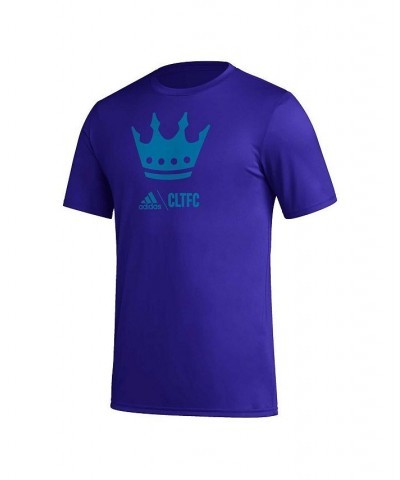 Men's Purple Charlotte FC Icon T-shirt $26.99 T-Shirts