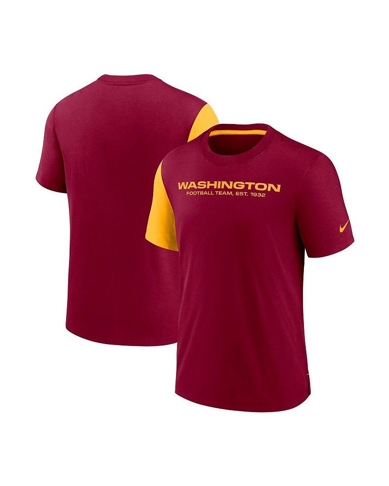 Men's Burgundy, Gold Washington Football Team Pop Performance T-shirt $28.99 T-Shirts