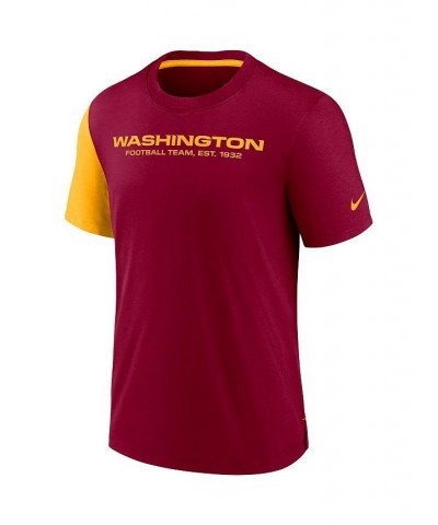 Men's Burgundy, Gold Washington Football Team Pop Performance T-shirt $28.99 T-Shirts