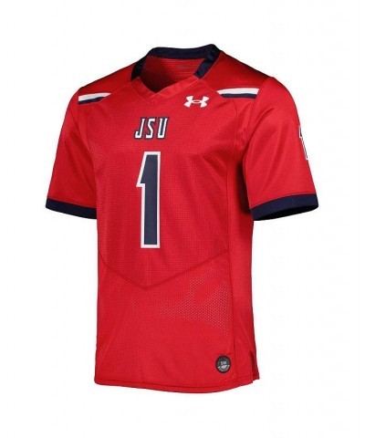 Men's 1 Red Jackson State Tigers Team Wordmark Replica Football Jersey $60.00 Jersey