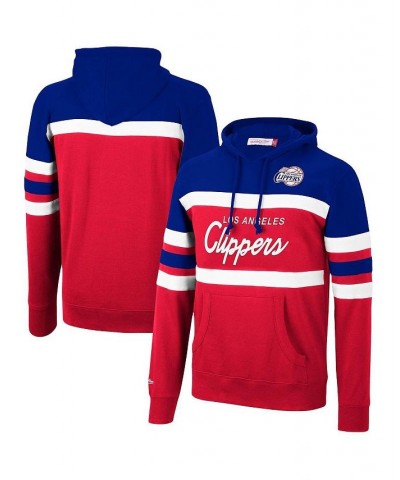 Men's Royal, Red LA Clippers Head Coach Pullover Hoodie $48.75 Sweatshirt