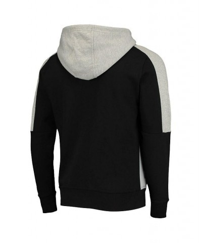 Men's Black and Silver Las Vegas Raiders Playoffs Color Block Full-Zip Hoodie $35.69 Sweatshirt