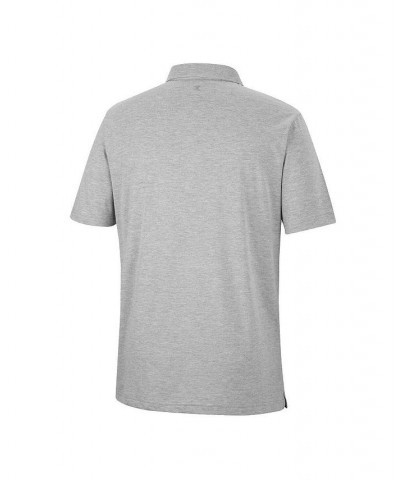 Men's Heathered Gray Mississippi State Bulldogs Golfer Pocket Polo Shirt $22.55 Polo Shirts