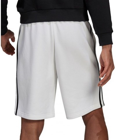 Men's 3-Stripes 10" Fleece Shorts White/Black $22.04 Shorts