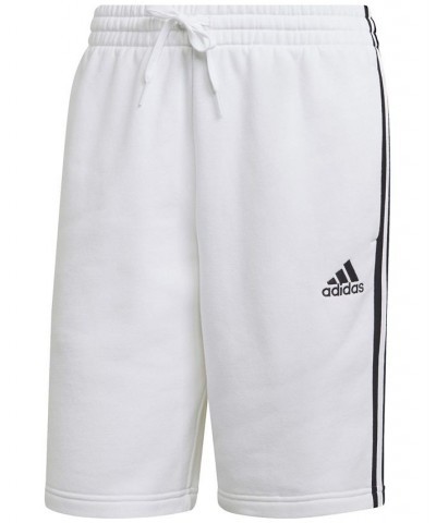 Men's 3-Stripes 10" Fleece Shorts White/Black $22.04 Shorts