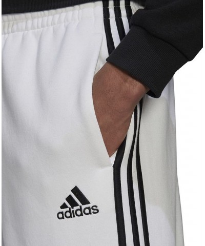 Men's 3-Stripes 10" Fleece Shorts White/Black $22.04 Shorts