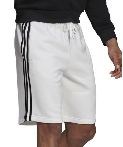 Men's 3-Stripes 10" Fleece Shorts White/Black $22.04 Shorts