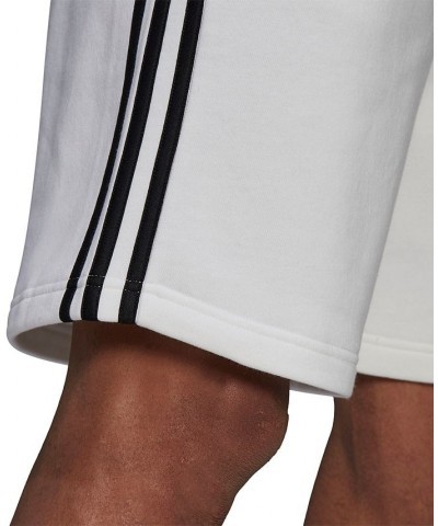 Men's 3-Stripes 10" Fleece Shorts White/Black $22.04 Shorts