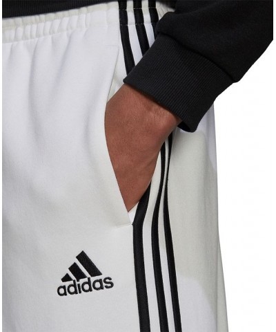 Men's 3-Stripes 10" Fleece Shorts White/Black $22.04 Shorts