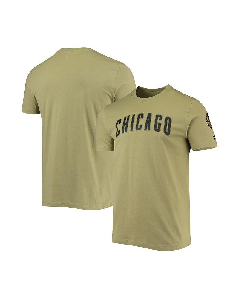 Men's Olive Chicago Cubs Brushed Armed Forces T-shirt $22.50 T-Shirts