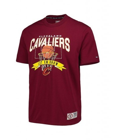 Men's Wine Cleveland Cavaliers Tim Backboard T-shirt $18.92 T-Shirts