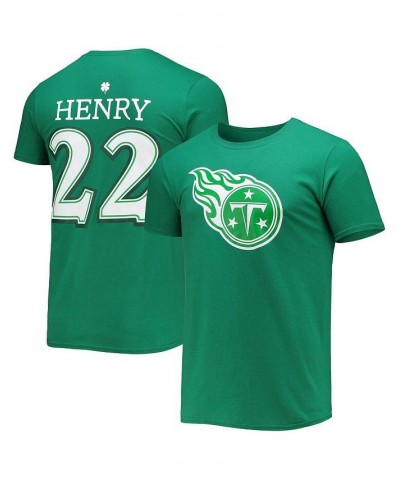 Men's Branded Derrick Henry Green Tennessee Titans St. Patrick's Day Icon Player T-shirt $19.97 T-Shirts