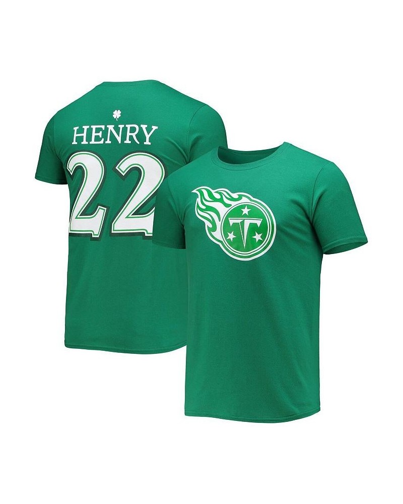 Men's Branded Derrick Henry Green Tennessee Titans St. Patrick's Day Icon Player T-shirt $19.97 T-Shirts