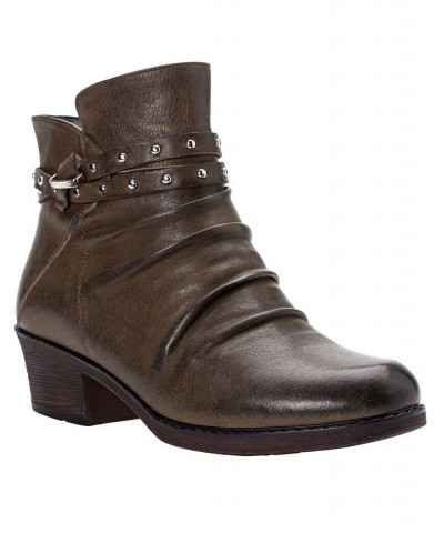 Women's Roxie Ankle Booties Brown $32.99 Shoes