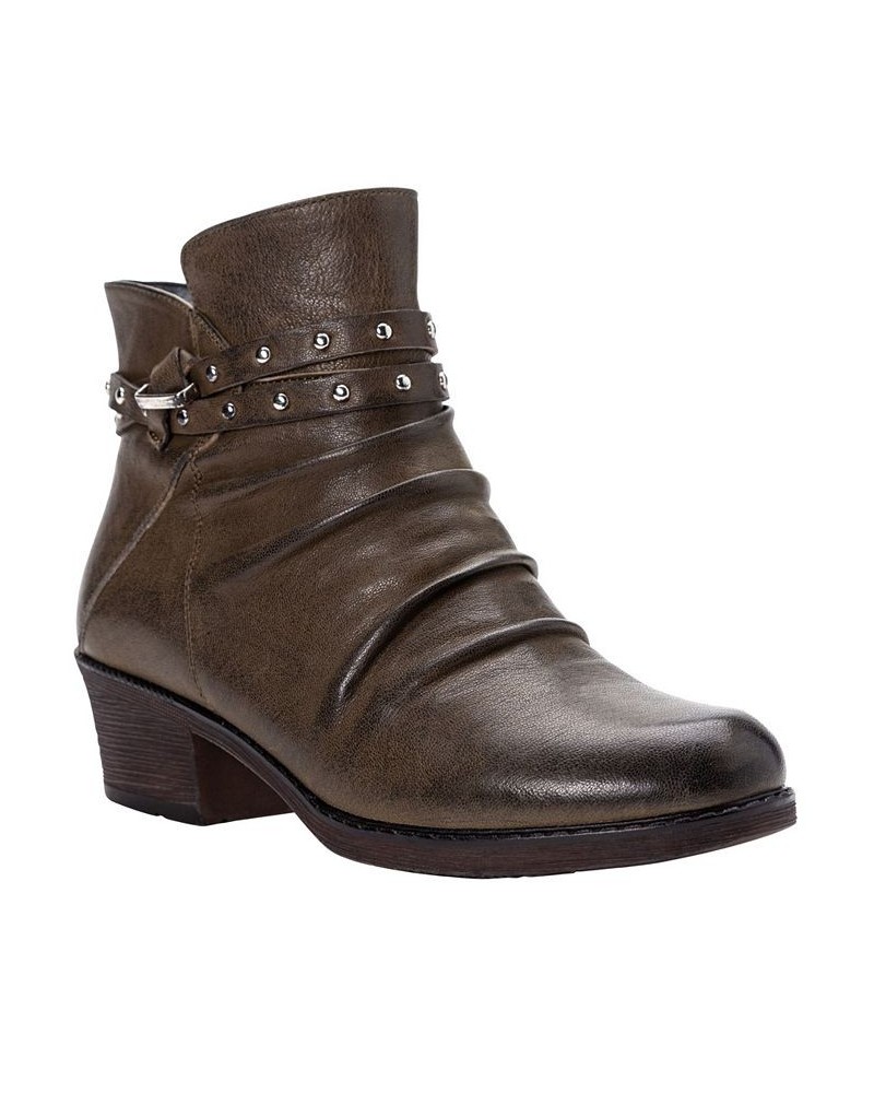 Women's Roxie Ankle Booties Brown $32.99 Shoes