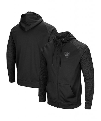 Men's Black Army Black Knights Blackout 3.0 Tonal Raglan Full-Zip Hoodie $36.75 Sweatshirt