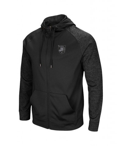 Men's Black Army Black Knights Blackout 3.0 Tonal Raglan Full-Zip Hoodie $36.75 Sweatshirt