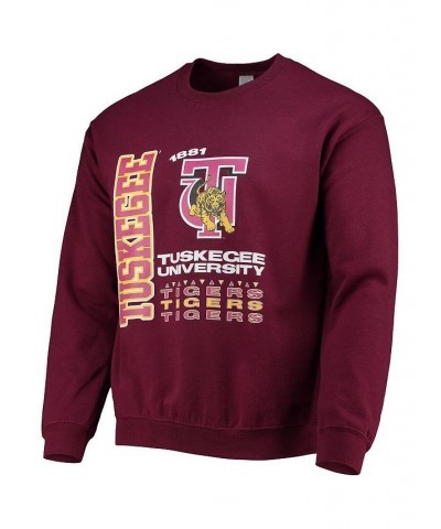 Men's Crimson Tuskegee Golden Tigers Pullover Sweatshirt $24.00 Sweatshirt