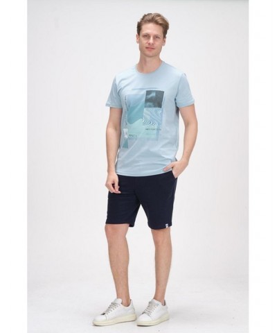 Men's Modern Print Fitted Admission T-shirt PD04 $36.40 T-Shirts