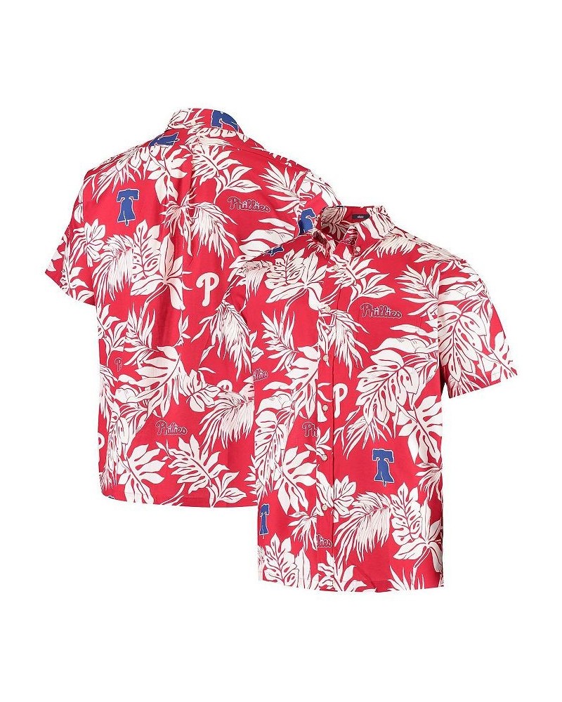 Men's Red Philadelphia Phillies Aloha Button-Down Shirt $43.68 Shirts