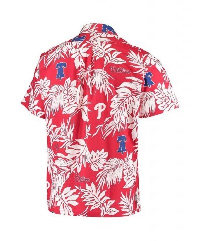 Men's Red Philadelphia Phillies Aloha Button-Down Shirt $43.68 Shirts