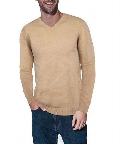Men's Basic V-Neck Pullover Midweight Sweater Light Pink $21.15 Sweaters
