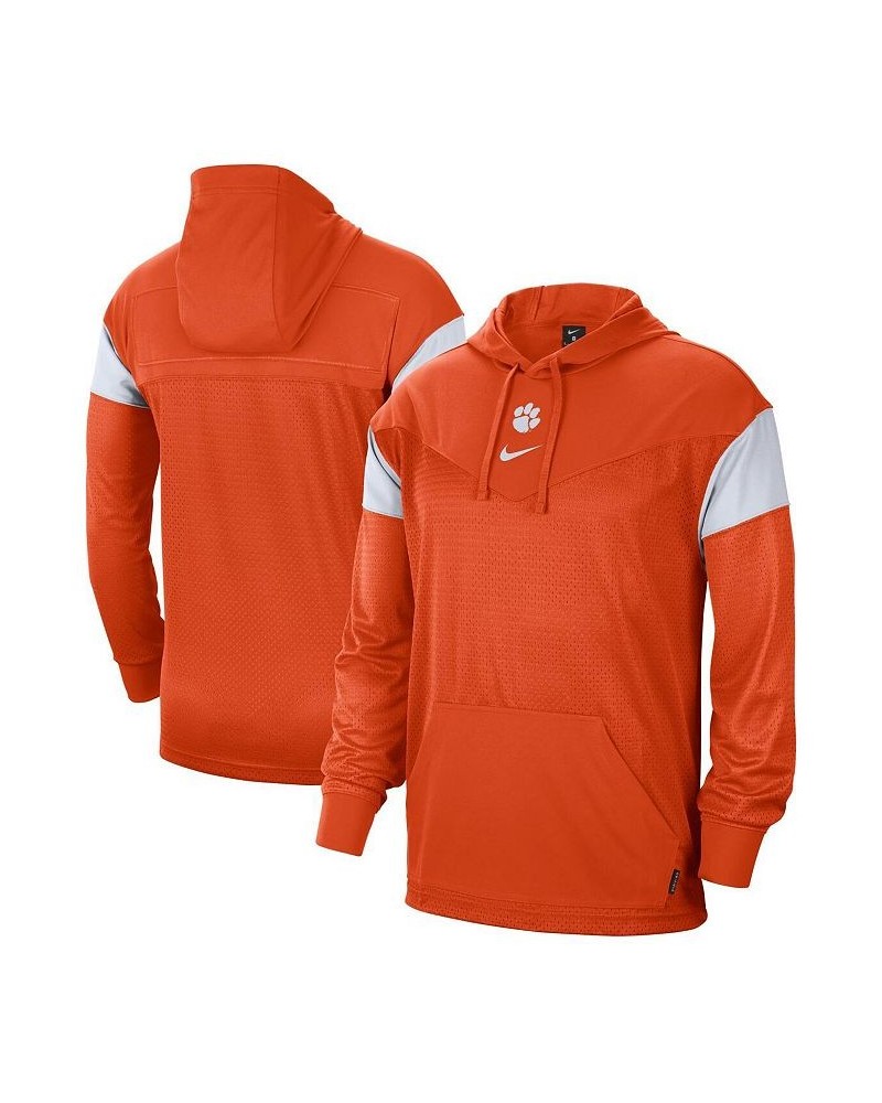 Men's Orange Clemson Tigers Sideline Jersey Pullover Hoodie $42.50 Sweatshirt