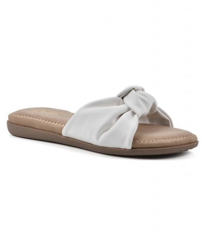 Women's Fanciful Slide Comfort Sandal White $24.19 Shoes