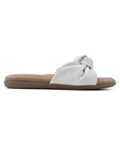 Women's Fanciful Slide Comfort Sandal White $24.19 Shoes