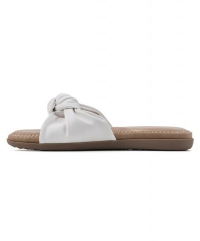 Women's Fanciful Slide Comfort Sandal White $24.19 Shoes