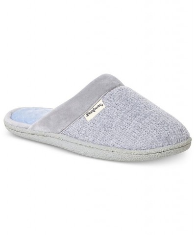 Women's Samantha Chenille Closed Toe Scuff Slippers Gray $22.08 Shoes