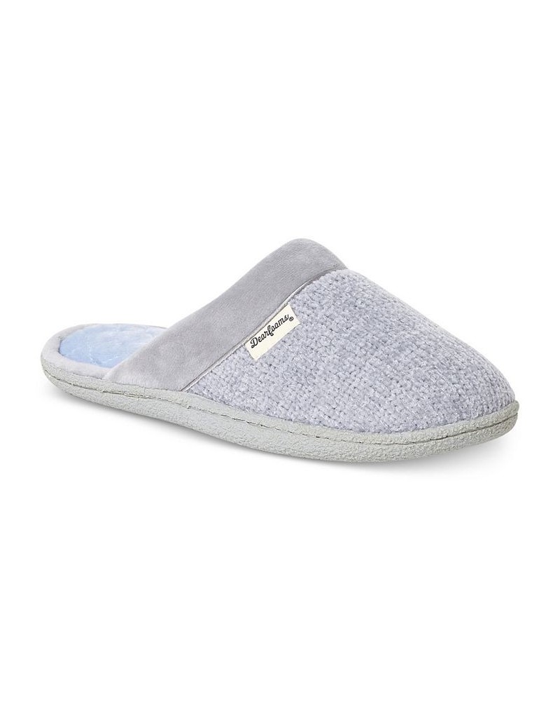 Women's Samantha Chenille Closed Toe Scuff Slippers Gray $22.08 Shoes