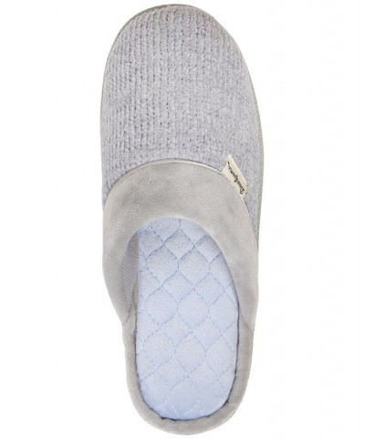 Women's Samantha Chenille Closed Toe Scuff Slippers Gray $22.08 Shoes