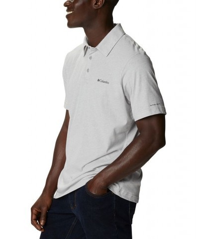 Men's Thistletown Hills Logo-Print Tech Polo Shirt Silver $22.05 Polo Shirts