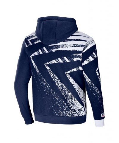 Men's NFL X Staple Navy Dallas Cowboys Team Slogan All Over Print Pullover Hoodie $34.30 Sweatshirt