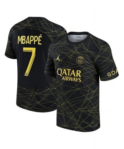 Men's Brand Kylian Mbappe Black Paris Saint-Germain 2022/23 Fourth Breathe Stadium Replica Player Jersey $47.60 Jersey