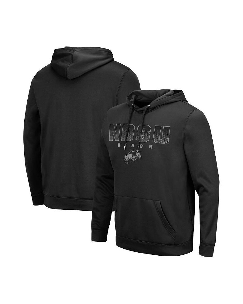 Men's Black NDSU Bison Blackout 3.0 Pullover Hoodie $26.00 Sweatshirt