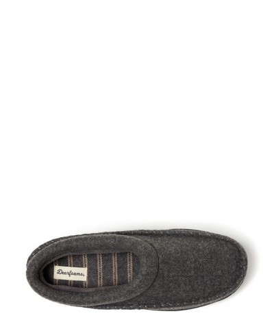 Men's Thompson Wool Blend Clog with Whipstitch Slippers Gray $32.40 Shoes