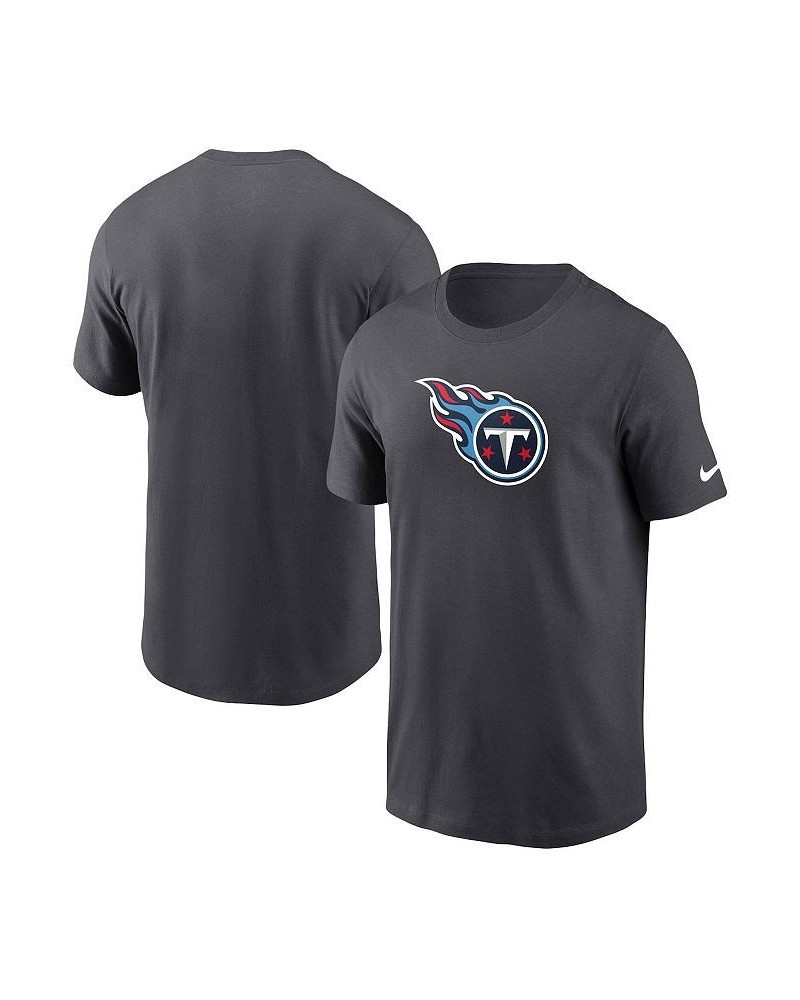 Men's Charcoal Tennessee Titans Primary Logo T-shirt $20.25 T-Shirts