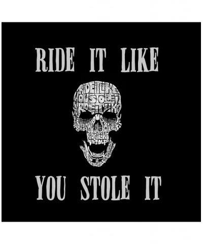 Men's Word Art Long Sleeve T-Shirt - Ride It Like You Stole It Black $18.80 T-Shirts